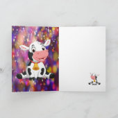 Kuhfarm Tiere Geburtstag niedlich Dankeschön Karte (Innenseite)