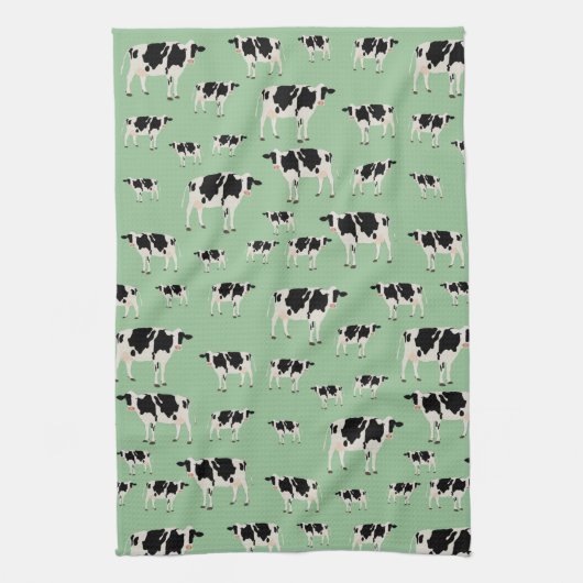 Kuhfarm Tiermuster Geschirrtuch (Vertikal)