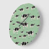 Kuhfarm Tiermuster  Große Wanduhr (Winkel)