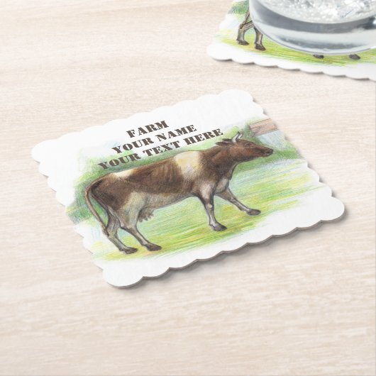 Kuhfarm Untersetzer (angewinkelt)