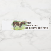 Kuhfarm Wasserflaschenetikett (Einzelnes Label)