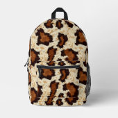 Kuhfell Bedruckter Rucksack (Vorderseite)