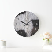 Kuhfell Große Wanduhr (Zuhause)