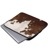 Kuhfell Laptopschutzhülle (Vorne Knopf)