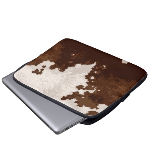 Kuhfell Laptopschutzhülle (Vorne Knopf)