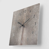 Kuhfell Quadratische Wanduhr (Winkel)