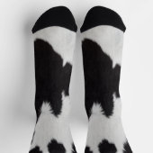 Kuhfell Schwarz Weiße Socken (Oben)