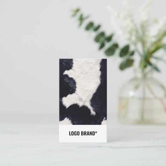 Kuhfell Visitenkarte (Stehend Vorderseite)