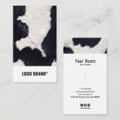 Kuhfell Visitenkarte (Vorne/Hinten)