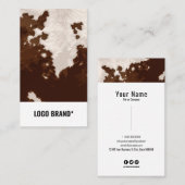 Kuhfell Visitenkarte (Vorne/Hinten)