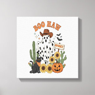 Kuhfleck-Geist Western-Funny Halloween Leinwanddruck