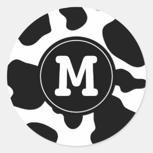 Kuhflecken Muster rund Aufkleber Tierausdruck