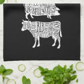 Kuhfleisch Fleisch von Hühnerfleisch von Kühen, Sc Geschirrtuch (Gefaltet)