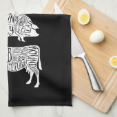 Kuhfleisch Fleisch von Hühnerfleisch von Kühen, Sc Geschirrtuch (Viertel Falte)