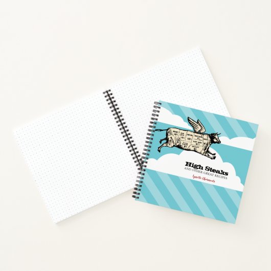 Kuhfleisch schneidet persönliches Kochbuch Rezept  Notizblock (Innenseite)