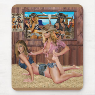 KUHFLITTCHEN-CATFIGHT-RINGEN MOUSEPAD
