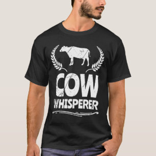Kuhflüsterer Vintage Bauer Landwirtschaft Bulle La T-Shirt