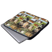 Kuhfoto-Collage, Laptopschutzhülle (Vorne Knopf)
