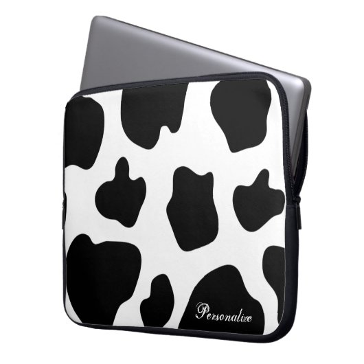 Kuhgehäuse-Laptop-Hülle | Süße Tier Laptopschutzhülle (Vorderseite Links)