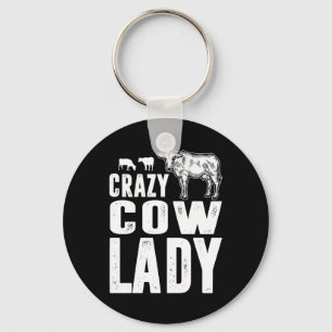 Kuhgeschenk   Crazy Cow Lady Geschenk Kuh Lover Schlüsselanhänger