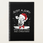 Kuhgeschenk | Nur ein Mädchen, das Kühe und Weihna Planer (Vorderseite)
