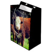 Kuhgeschenktasche Mittlere Geschenktüte (Vorderseite Schrägansicht)