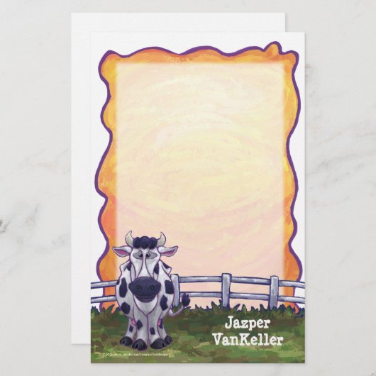 Kuhgeschirr Briefpapier (Vorne/Hinten)