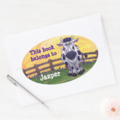 Kuhgeschirr Ovaler Aufkleber (Umschlag)