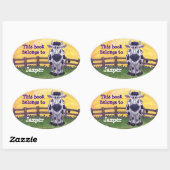 Kuhgeschirr Ovaler Aufkleber (Blatt)