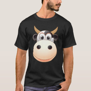 Kuhgesicht Kostüm Cool Billig Halloween Tier T-Shirt