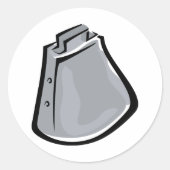 Kuhglocke Runder Aufkleber (Vorderseite)