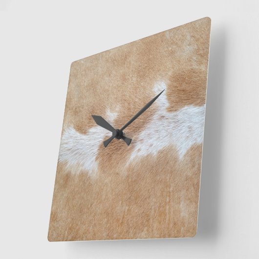 Kuhhaar Quadratische Wanduhr (Winkel)