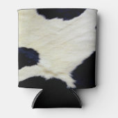 Kuhhaut Fur Textur Schwarz und Weiß anpassen Dosenkühler (Vorderseite)
