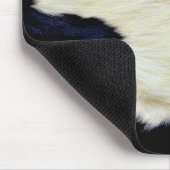 Kuhhaut Fur Textur Schwarz und Weiß anpassen Mousepad (Ecke)