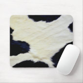 Kuhhaut Fur Textur Schwarz und Weiß anpassen Mousepad (Mit Mouse)