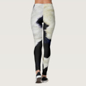Kuhhaut Pelze Textur Schwarz und Weiß anpassen Leggings (Rückseite)