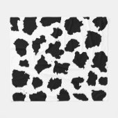 Kuhhaut Schwarz-Weiß-Muster Fleecedecke (Vorderseite (Horizontal))