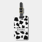 Kuhhaut Schwarz-Weiß-Muster Gepäckanhänger (Vorderseite vertikal)