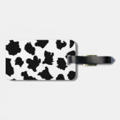 Kuhhaut Schwarz-Weiß-Muster Gepäckanhänger (Rückseite horizontal)