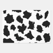 Kuhhaut Schwarz-Weiß-Muster Geschenkpapier Set (Vorderseite 2)