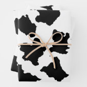Kuhhaut Schwarz-Weiß-Muster Geschenkpapier Set (Beispiel)