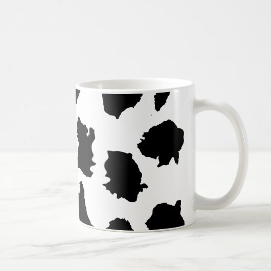 Kuhhaut Schwarz-Weiß-Muster Kaffeetasse (Rechts)