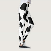 Kuhhaut Schwarz-Weiß-Muster Leggings (Rechts)