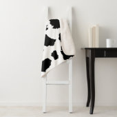 Kuhhaut Schwarz-Weiß-Muster Sherpadecke (Beispiel)