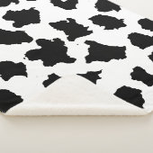 Kuhhaut Schwarz-Weiß-Muster Sherpadecke (3/4)