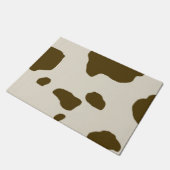 Kuhhautdruck Fußmatte (Schrägansicht)