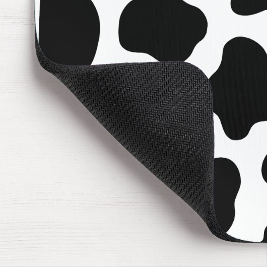 Kuhhautmuster mit schwarzen und weißen Flecken Mousepad (Ecke)