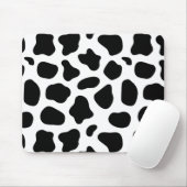 Kuhhautmuster mit schwarzen und weißen Flecken Mousepad (Mit Mouse)
