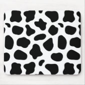Kuhhautmuster mit schwarzen und weißen Flecken Mousepad (Vorne)