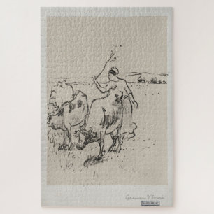 Kuhhirte (1899) von Camille Pissarro Puzzle